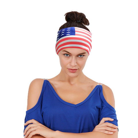 Unisex Men American Flag Stripe Sporting Headband Head Wrap Ears Hair Bands haar accessoires Turban Hair Bands