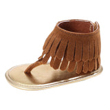 Baby girl sandal tassel soft bottom sandals Toddler Girl Crib Shoes Newborn Flower Soft Sole Anti-slip Baby Sneakers Sandals #YL
