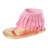Baby girl sandal tassel soft bottom sandals Toddler Girl Crib Shoes Newborn Flower Soft Sole Anti-slip Baby Sneakers Sandals #YL
