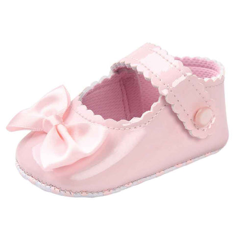 Baby shoes Girl Bowknot Leather Shoes Kids Sneaker Anti-slip Soft Sole Toddler shoes gilrs