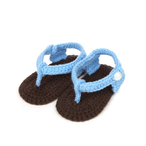 Baby girls boys shoes sandals summer 2017 Crib Crochet Baby Girls Boys Handmade Knit Sock Clip Toe Infant Shoes