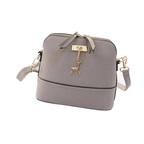 New Women Messenger Bags Vintage Small Shell Leather Handbag Casual Bag Hardware deer ornaments shell package high quality 2017