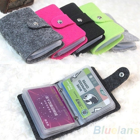 Vintage Womens Pouch ID Credit Card Wallet Cash Holder Organizer Case Box Pocket , card holder