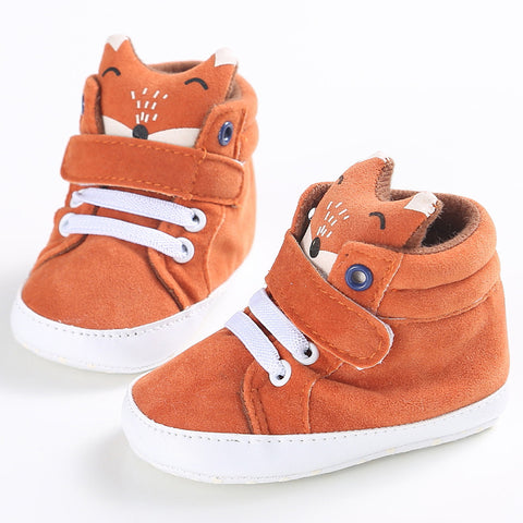 Hot Sale Sapatos Bebes Baby Shoes First Walkers Enfant Brand Fox Hight Cut Shoes Lace-Up Sneaker