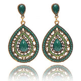 Women Vintage Bohemia Drop Earring Resin Beaded Heart Vintage Earrings GN