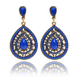 Women Vintage Bohemia Drop Earring Resin Beaded Heart Vintage Earrings GN