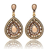Women Vintage Bohemia Drop Earring Resin Beaded Heart Vintage Earrings GN