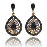 Women Vintage Bohemia Drop Earring Resin Beaded Heart Vintage Earrings GN