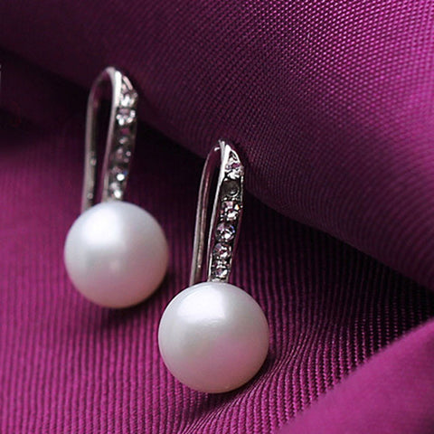 Fashion Vintage Jewellery Filled Engagement Pearl Sparking Earring