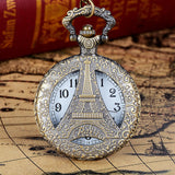 Vintage Bronze Tone Spider Web Design Chain Pendant Men's Pocket Watch Gift