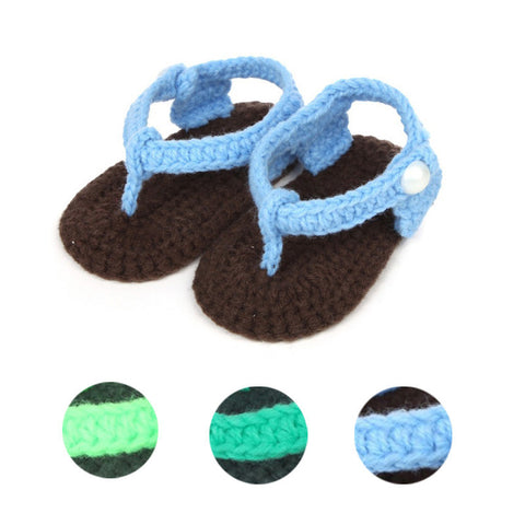 Baby girls boys shoes sandals summer 2017 Crib Crochet Baby Girls Boys Handmade Knit Sock Clip Toe Infant Shoes