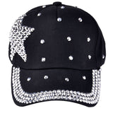 New Fashion Baseball Cap Rhinestone Star Shaped Boy Girls Snapback Hat