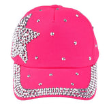 New Fashion Baseball Cap Rhinestone Star Shaped Boy Girls Snapback Hat