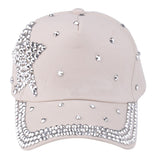New Fashion Baseball Cap Rhinestone Star Shaped Boy Girls Snapback Hat