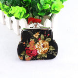 Women Lady Retro Vintage Flower Small Wallet Hasp Purse Clutch Bag
