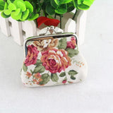 Women Lady Retro Vintage Flower Small Wallet Hasp Purse Clutch Bag