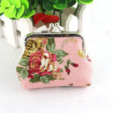 Women Lady Retro Vintage Flower Small Wallet Hasp Purse Clutch Bag