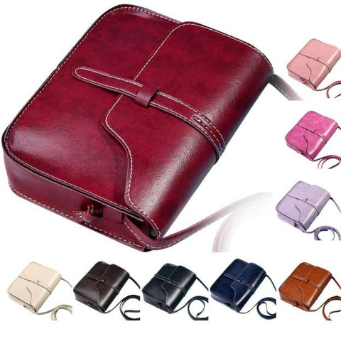 Vintage Purse Bag Leather Cross Body Shoulder Messenger Bag