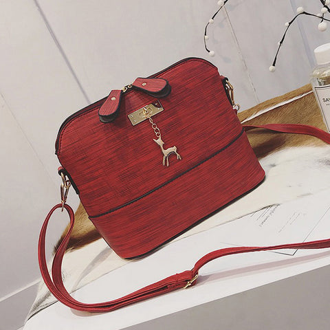 New Women Messenger Bags Vintage Small Shell Leather Handbag Casual Packet