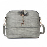 New Women Messenger Bags Vintage Small Shell Leather Handbag Casual Packet