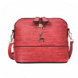 New Women Messenger Bags Vintage Small Shell Leather Handbag Casual Packet