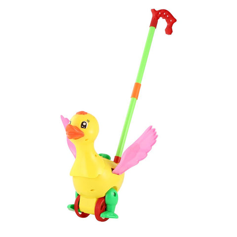 Funny Cute Hand Push Animal Toys Duck Shaped Cartoon Animal Cart Toys PUSH ABS TOY FOR Baby/Toddler/Child Walking