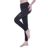 Sport Women Fitness Yoga Mesh Splice Tight  Elastic Waist Dry Fit Running Walking Slim Legging Pant